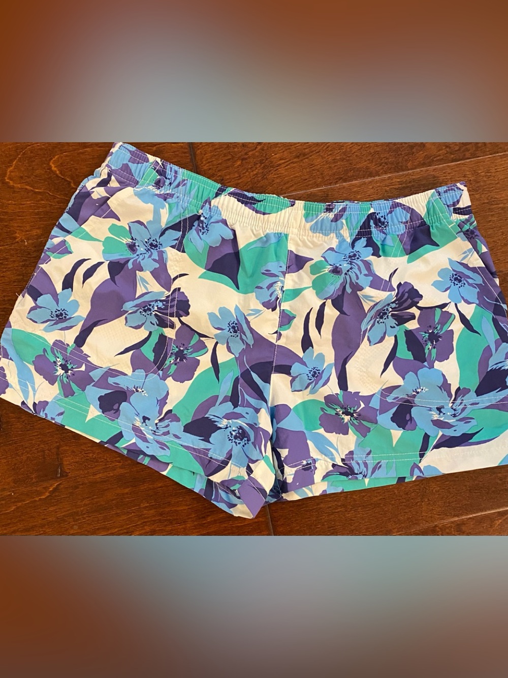 Columbia Sandy River II Printed Shorts Purple Lotus Floral Women’s Medium 3”